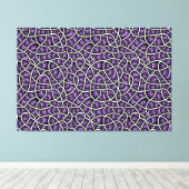 Weirely Zen Stretched Canvas Print Lila Abstrakt Leinwanddruck (Insitu (Holzboden))