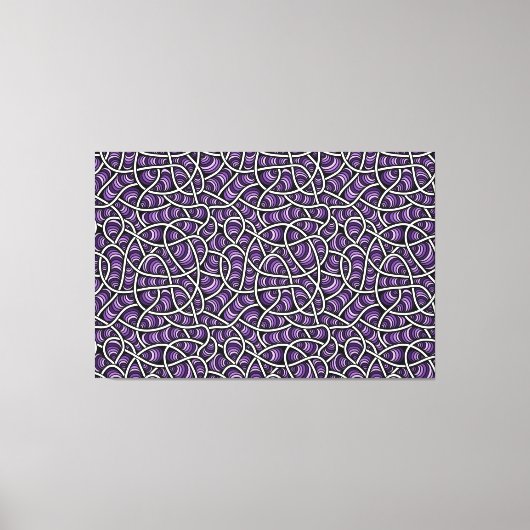 Weirely Zen Stretched Canvas Print Lila Abstrakt Leinwanddruck (Vorderseite)