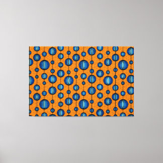 Weirely Zen Stretched Canvas Print Orange Blue Leinwanddruck
