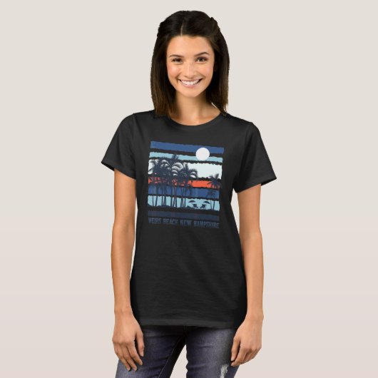 Weirs Beach New Hampshire Summer 70er 80er Beach S T-Shirt (Vorne ganz)