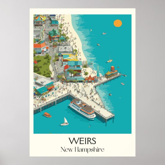 Weirs New Hampshire Boardwalk Spaß Poster (Vorne)