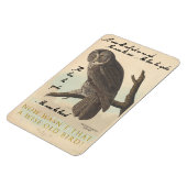 Weise alte Eule Magnet (Linke Seite)
