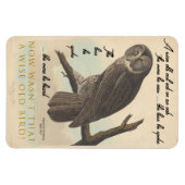 Weise alte Eule Magnet (Horizontal)