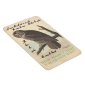 Weise alte Eule Magnet (Rechte Seite)