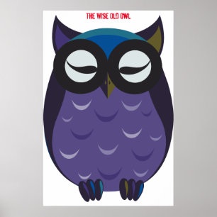 Weise Alte Eule Poster