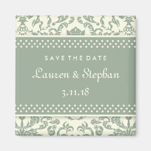 weise Creme des Damast-311-Lauren Save the Date Magnet