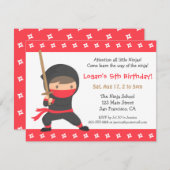 Weise der Ninja Kindergeburtstag-Party Einladungen (Vorne/Hinten)