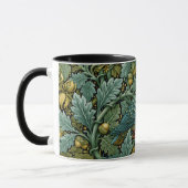 Weise Eule & Efeu William Morris Stil Malerei Kuns Tasse (Links)