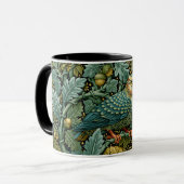 Weise Eule & Efeu William Morris Stil Malerei Kuns Tasse (Vorderseite Links)