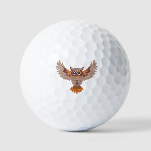 Weise Eule Golfball (Vorderseite)
