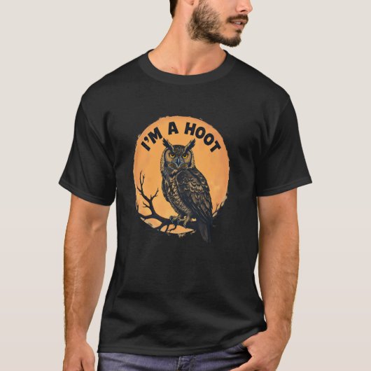 Weise Eule Ich bin ein Uhu T-Shirt (Vorderseite)