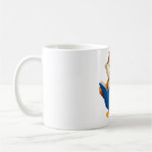 Weise Eule liest Buch Kaffeetasse (Links)