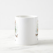 Weise Eule mit Brille und Schal - personalisierte  Kaffeetasse (Mittel)