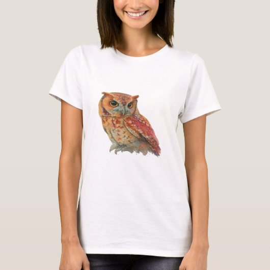 Weise Eule T-Shirt (Vorderseite)