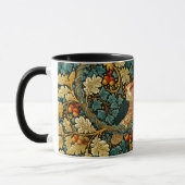Weise Eulen & Efeu William Morris Stil Malerei Kun Tasse (Links)