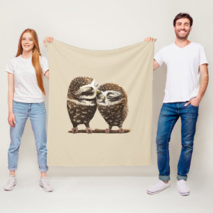 Weise Eulen Fleecedecke