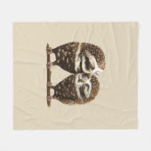 Weise Eulen Fleecedecke (Vorderseite (Horizontal))