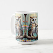 Weise Eulen Kaffeetasse (Vorderseite Links)