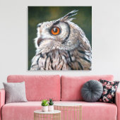 Weise Eulenmalerei groß Leinwanddruck (Insitu (Wohnzimmer))