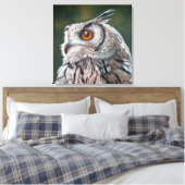 Weise Eulenmalerei groß Leinwanddruck (Insitu (Schlafzimmer))