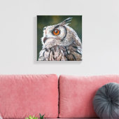 Weise Eulenmalerei Klein Leinwanddruck (Insitu (Wohnzimmer))