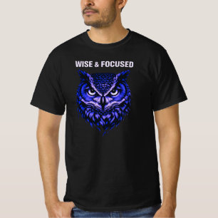 Weise & Fokussierte Inspirierende Eulen-Grafik-Shi T-Shirt