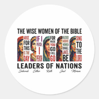 Weise Frauen der Bibel Führerinnen Runder Aufkleber