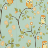 Weise junge Eule,  Tapete (Naht)