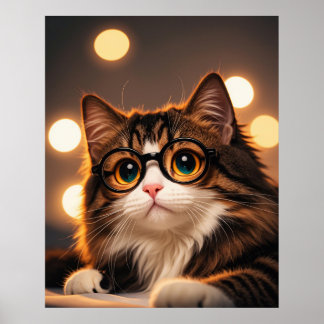 weise Katze Poster