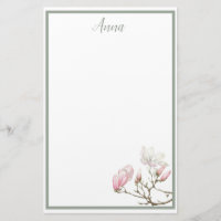 Weise Magnolien-personalisiertes stationäres