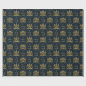 Weise Männer der Marine-und des Goldo heilige Geschenkpapier (Flach)