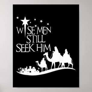 Weise Männer suchen ihn noch Christliches Weihnach Poster