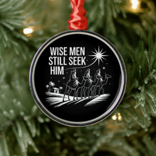 Weise Männer suchen ihn noch immer christliches We Ornament Aus Metall