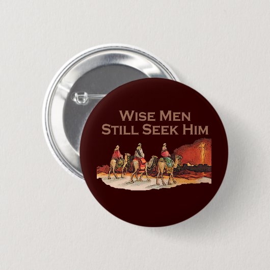 Weise Männer suchen ihn noch, Weihnachten Button (Vorne & Hinten)