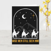 Weise Männer suchen ihn noch Weihnachtskrippe Chri Karte (Gelbe Blume)