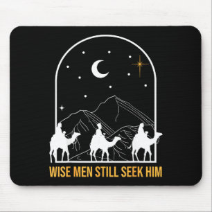Weise Männer suchen ihn noch Weihnachtskrippe Chri Mousepad