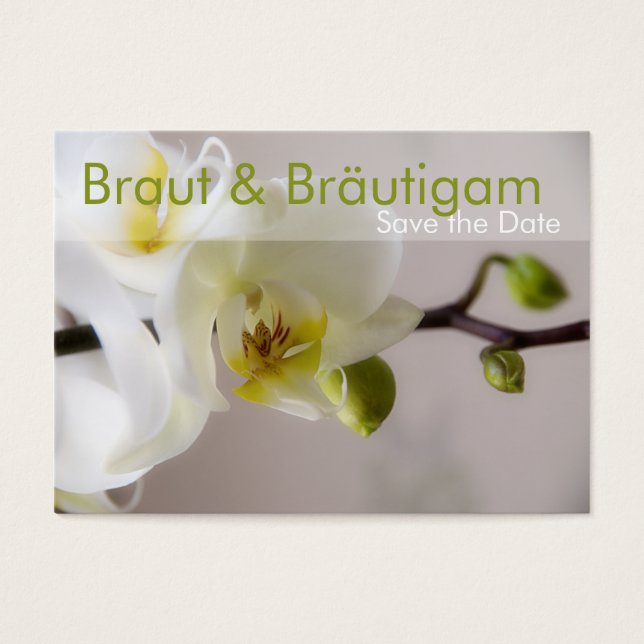 Weise Orchidee ・ Save the Date Mini-Hotel (Vorderseite)