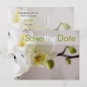 Weise Orchidee ・ Save the Date Postkarte (Vorne/Hinten)