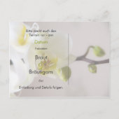 Weise Orchidee ・ Save the Date Postkarte (Rückseite)
