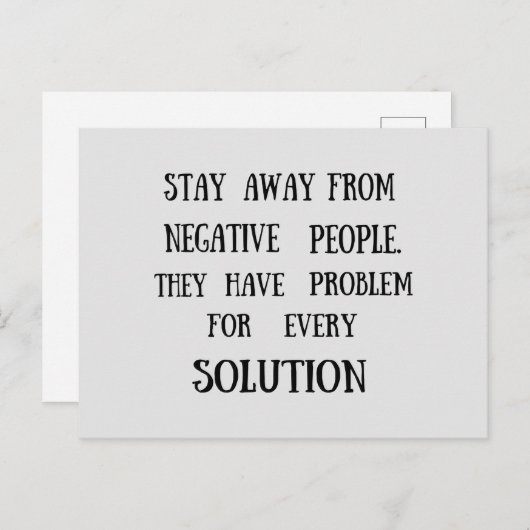 weise Sprichwort über das Leben Postkarte (Vorne/Hinten)