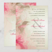 Weise u. rosa formale Hochzeits-mit Einladung (Vorne/Hinten)