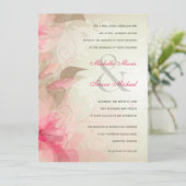 Weise u. rosa formale Hochzeits-mit Einladung (Stehend Vorderseite)