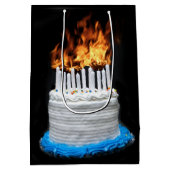 Weise über dem Hügelgeburtstag Mittlere Geschenktüte (Rückseite)