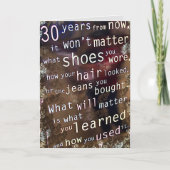 weise Worte Karte (Vorderseite)