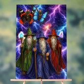 Weise Zauberer und Schmetterlingselfen, stürmische Acrylschild (Neutral)