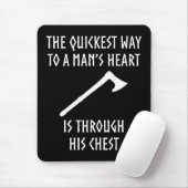Weise zum Herzen lustiges Viking eines Mannes Mousepad (Mit Mouse)
