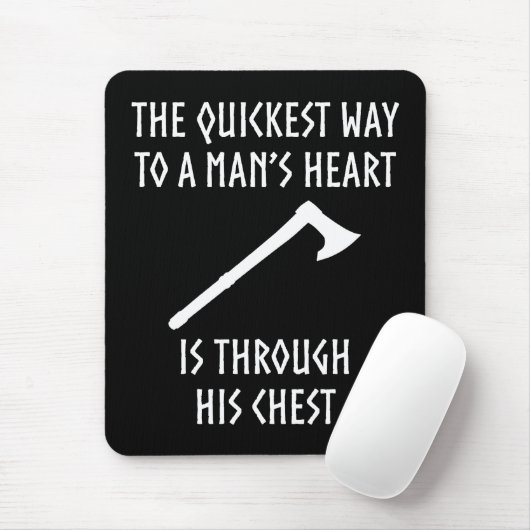 Weise zum Herzen lustiges Viking eines Mannes Mousepad (Mit Mouse)