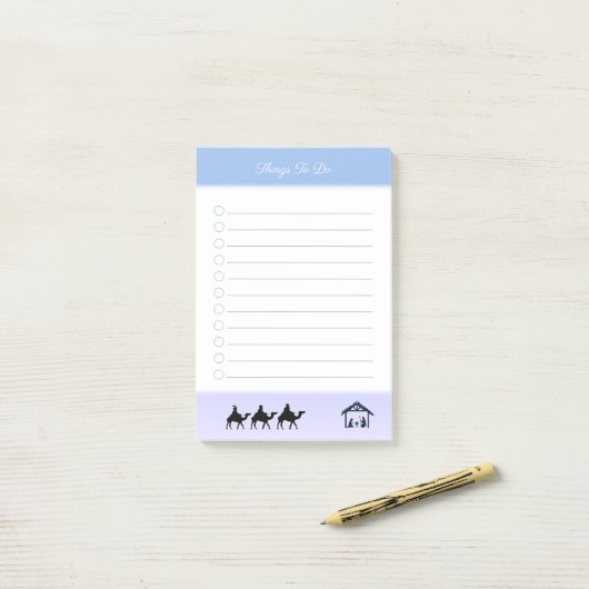 Weisen Menschen und Bethlehem Dinge zu tun Post-it Klebezettel (Auf Schreibtisch)