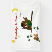 Weisen Owl lehren Banner (Vertikal)