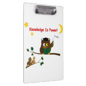 Weisen Owl lehren Klemmbrett (Rechts)
